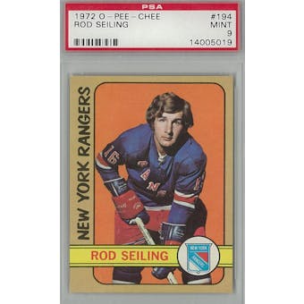 1972/73 O-Pee-Chee Hockey #194 Rod Seiling PSA 9 (Mint) *5019 (Reed Buy)