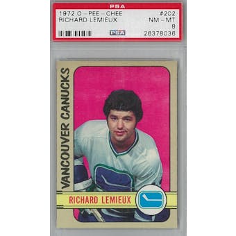 1972/73 O-Pee-Chee Hockey #202 Richard Lemieux PSA 8 (NM-MT) *8036 (Reed Buy)