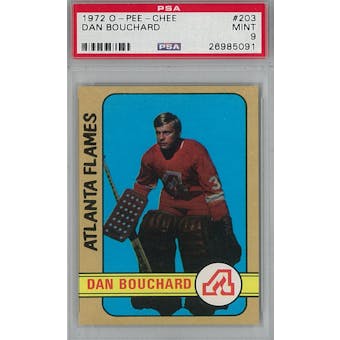 1972/73 O-Pee-Chee Hockey #203 Dan Bouchard RC PSA 9 (Mint) *5091 (Reed Buy)