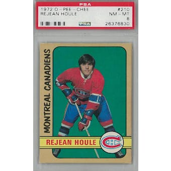 1972/73 O-Pee-Chee Hockey #210 Rejean Houle PSA 8 (NM-MT) *6830 (Reed Buy)