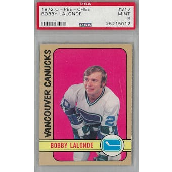 1972/73 O-Pee-Chee Hockey #217 Bobby Lalonde PSA 9 (Mint) *5017 (Reed Buy)