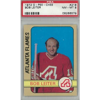 1972/73 O-Pee-Chee Hockey #218 Bob Leiter PSA 8 (NM-MT) *6579 (Reed Buy)