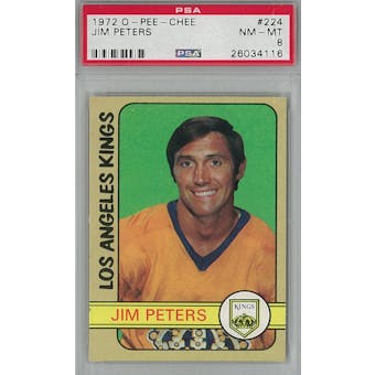1972/73 O-Pee-Chee Hockey #224 Jim Peters PSA 8 (NM-MT) *4116 (Reed Buy)