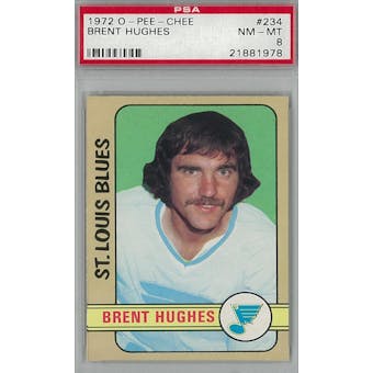 1972/73 O-Pee-Chee Hockey #234 Brent Hughes PSA 8 (NM-MT) *1978 (Reed Buy)