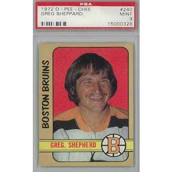 1972/73 O-Pee-Chee Hockey #240 Greg Sheppard PSA 9 (Mint) *0326 (Reed Buy)