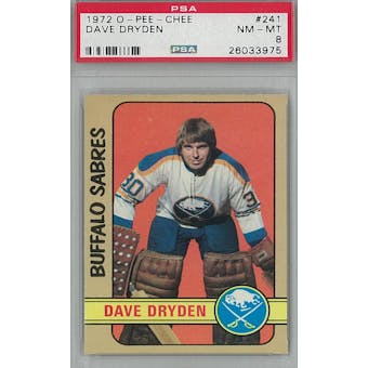1972/73 O-Pee-Chee Hockey #241 Dave Dryden PSA 8 (NM-MT) *3975 (Reed Buy)
