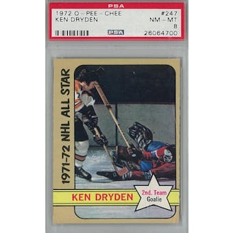 1972/73 O-Pee-Chee Hockey #247 Ken Dryden PSA 8 (NM-MT) *4700 (Reed Buy)
