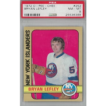 1972/73 O-Pee-Chee Hockey #252 Bryan Lefley PSA 8 (NM-MT) *6388 (Reed Buy)