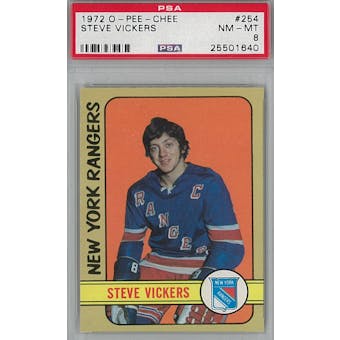 1972/73 O-Pee-Chee Hockey #254 Steve Vickers RC PSA 8 (NM-MT) *1640 (Reed Buy)