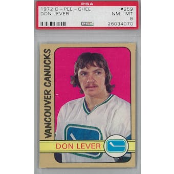 1972/73 O-Pee-Chee Hockey #259 Don Lever RC PSA 8 (NM-MT) *4070 (Reed Buy)