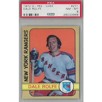 1972/73 O-Pee-Chee Hockey #271 Dale Rolfe PSA 8 (NM-MT) *3968 (Reed Buy)