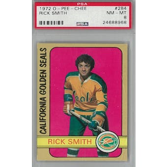 1972/73 O-Pee-Chee Hockey #284 Rick Smith PSA 8 (NM-MT) *8968 (Reed Buy)