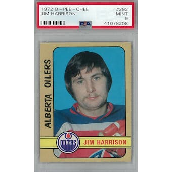 1972/73 O-Pee-Chee Hockey #292 Jim Harrison PSA 9 (Mint) *8208 (Reed Buy)