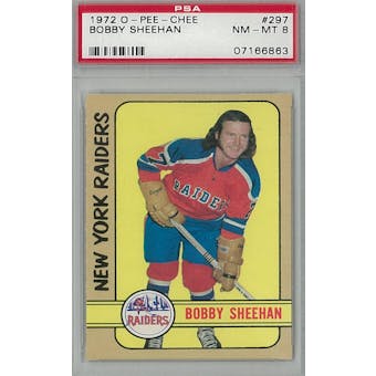 1972/73 O-Pee-Chee Hockey #297 Bobby Sheehan PSA 8 (NM-MT) *6863 (Reed Buy)