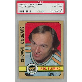 1972/73 O-Pee-Chee Hockey #316 Reg Fleming PSA 8 (NM-MT) *8856 (Reed Buy)