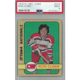 1972/73 O-Pee-Chee Hockey #318 Ron Climie RC PSA 9 (Mint) *8211 (Reed Buy)