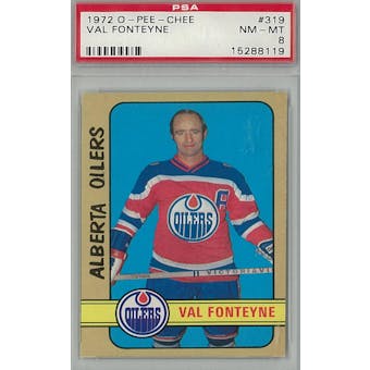 1972/73 O-Pee-Chee Hockey #319 Val Fonteyne PSA 8 (NM-MT) *8119 (Reed Buy)