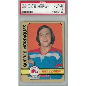 1972/73 O-Pee-Chee Hockey #320 Michel Archambault RC PSA 8 (NM-MT) *8169 (Reed Buy)