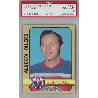 1972/73 O-Pee-Chee Hockey #323 Bob Wall PSA 8 (NM-MT) *8857 (Reed Buy)