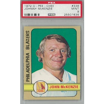 1972/73 O-Pee-Chee Hockey #338 Johnny McKenzie PSA 9 (Mint) *1636 (Reed Buy)