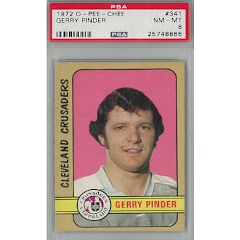 1972/73 O-Pee-Chee Hockey #341 Gerry Pinder PSA 8 (NM-MT) *8866 (Reed Buy)