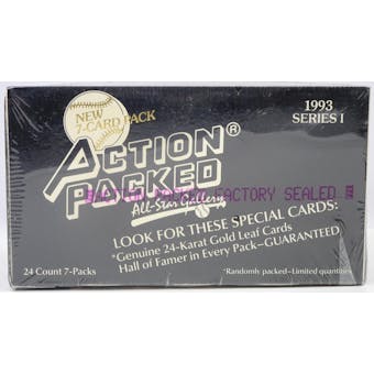 1993 Action Packed Series 1 Baseball Hobby Box (Reed Buy)