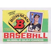 1989 Bowman Baseball Wax Box (Reed Buy)