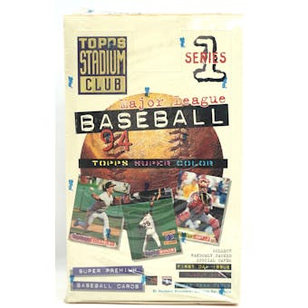 1994 Topps Stadium Club Series 1 Baseball Hobby Box (Reed Buy)