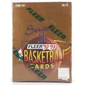 1992/93 Fleer Series 2 Basketball Hobby Box (Reed Buy)