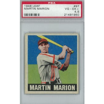 1948 Leaf Baseball #97 Marty Marion RC PSA 4.5 (VG-EX+) *1950 (Reed Buy)