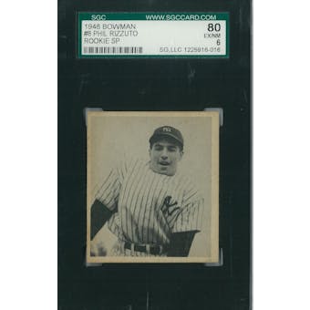 1948 Bowman Baseball #8 Phil Rizzuto RC SGC 80 (EX/NM) *6016 (Reed Buy)