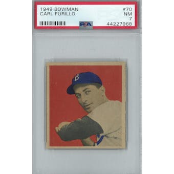 1949 Bowman Baseball #70 Carl Furillo RC PSA 7 (NM) *7968 (Reed Buy)