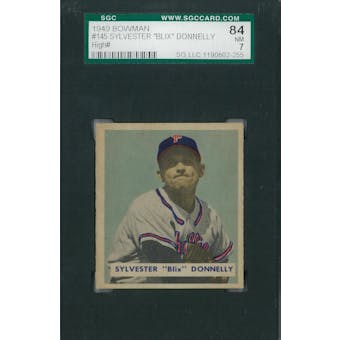 1949 Bowman Baseball #145 Sylvester "Blix" Donnelly SGC 84 (NM) *2255 (Reed Buy)