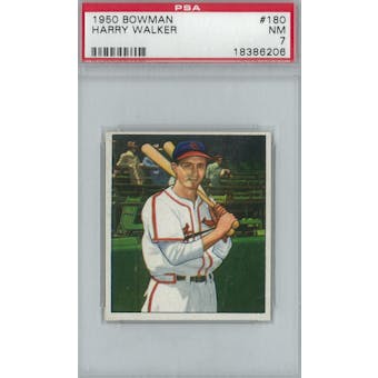 1950 Bowman Baseball #180 Harry Walker PSA 7 (NM) *6206 (Reed Buy)