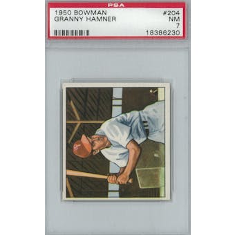 1950 Bowman Baseball #204 Granny Hamner PSA 7 (NM) *6230 (Reed Buy)