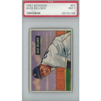 1951 Bowman Baseball #57 Alex Kellner PSA 7 (NM) *0188 (Reed Buy)