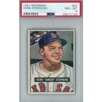1951 Bowman Baseball #92 Vern Stephens PSA 8 (NM-MT) *2156 (Reed Buy)