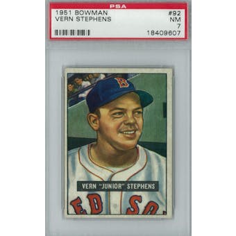 1951 Bowman Baseball #92 Vern Stephens PSA 7 (NM) *9607 (Reed Buy)