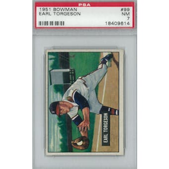 1951 Bowman Baseball #99 Earl Torgeson PSA 7 (NM) *9614 (Reed Buy)