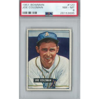 1951 Bowman Baseball #120 Joe Coleman PSA 8 (NM-MT) *3695 (Reed Buy)