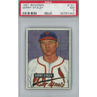 1951 Bowman Baseball #121 Gerry Staley PSA 7 (NM) *7342 (Reed Buy)