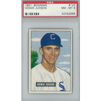 1951 Bowman Baseball #123 Howie Judson PSA 8 (NM-MT) *2665 (Reed Buy)