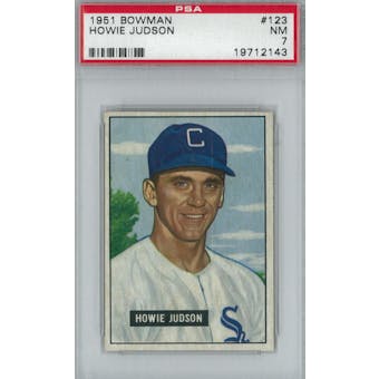 1951 Bowman Baseball #123 Howie Judson PSA 7 (NM) *2143 (Reed Buy)