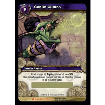 WoW Fires of Outland Single Goblin Gumbo Unscratched Loot Card