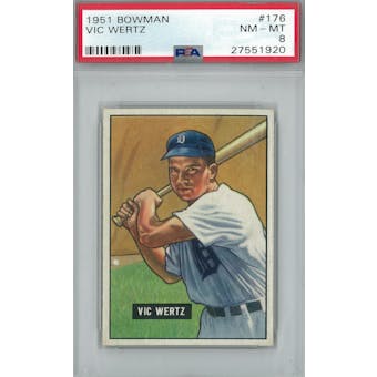 1951 Bowman Baseball #176 Vic Wertz PSA 8 (NM-MT) *1920 (Reed Buy)