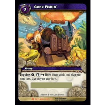 World of Warcraft WoW Fires of Outland Single Gone Fishin' (FoO-LOOT2) Unscratched Loot Card