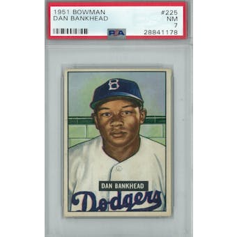 1951 Bowman Baseball #225 Dan Bankhead PSA 7 (NM) *1178 (Reed Buy)