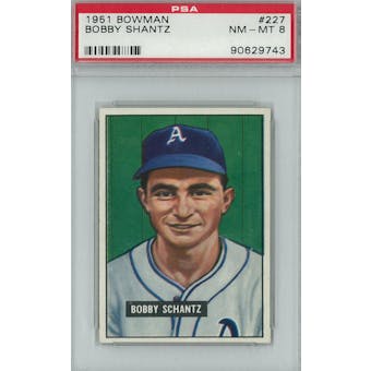1951 Bowman Baseball #227 Bobby Shantz PSA 8 (NM-MT) *9743 (Reed Buy)