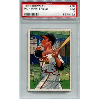 1952 Bowman Baseball #28 Roy Hartsfield PSA 7 (NM) *0192 (Reed Buy)