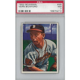 1952 Bowman Baseball #48 Vern Bickford PSA 7 (NM) *0210 (Reed Buy)